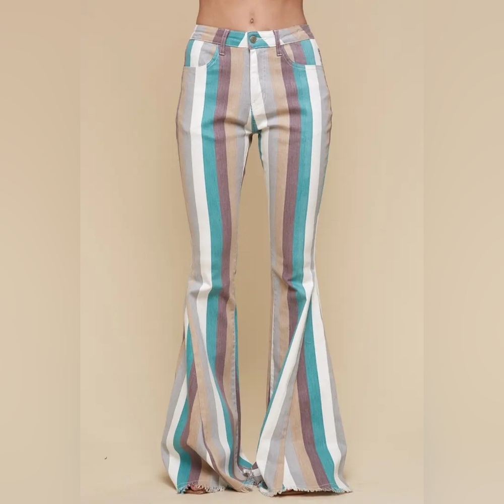 Striped Flare Pants